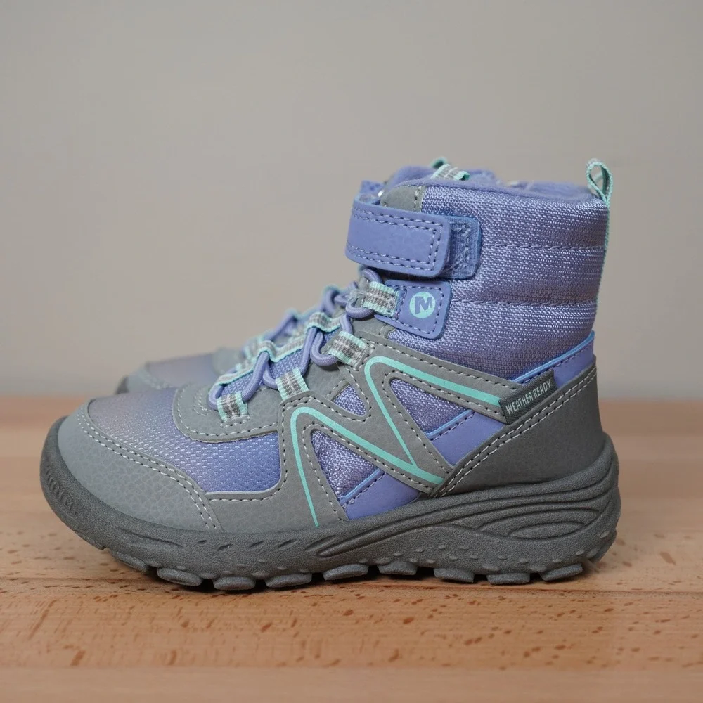 Merrell Boots Kids 11 Purple Polar Trekker Waterproof Weather Ready MK167859